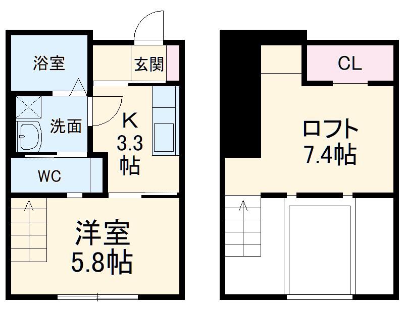 MOFZ VILLA IMAGAWA(1K/1階)の間取り写真