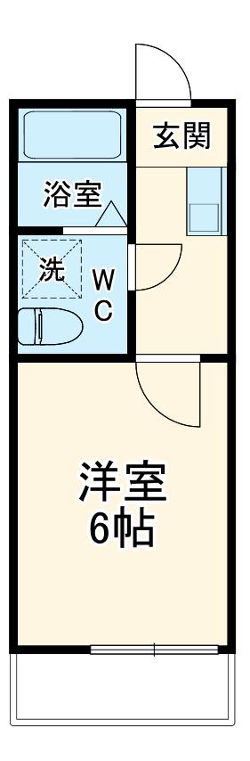 GRANZA中央林間(1K/2階)の間取り写真