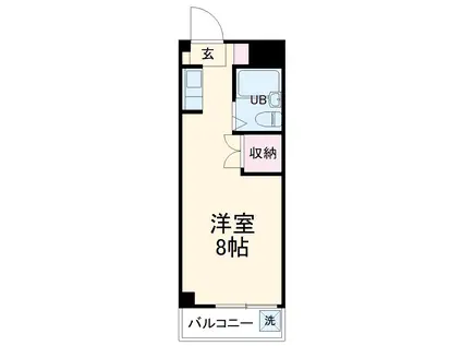 ロマーヌ草加第2(ワンルーム/1階)の間取り写真