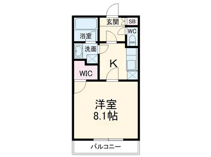 リリーフ・ウエスト(1K/3階)の間取り写真