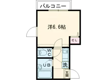 プロテージ小岩(1K/3階)の間取り写真