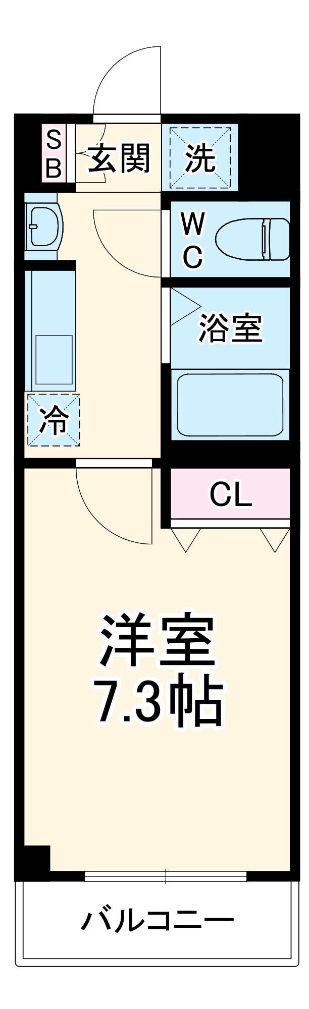 シャトール田口金沢八景(1K/2階)の間取り写真