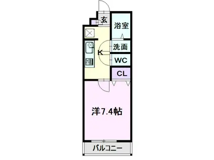 リブリ・太閤(1K/2階)の間取り写真