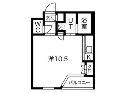 SPACE CUBE HONJIN(1K/1階)の間取り写真