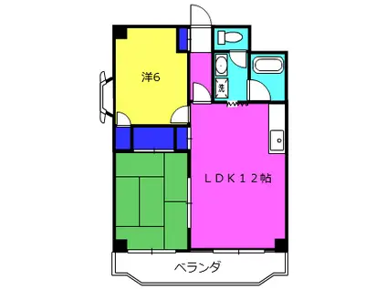 ヴィラヤマナカ4(2LDK/3階)の間取り写真