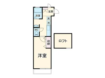 イーグルハイム(1K/2階)の間取り写真