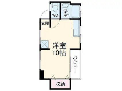 HP黄金通ビル(ワンルーム/3階)の間取り写真