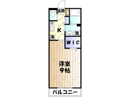 アドヲブール(1K/2階)の間取り写真