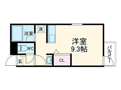 SUCCESSⅥ(ワンルーム/2階)の間取り写真