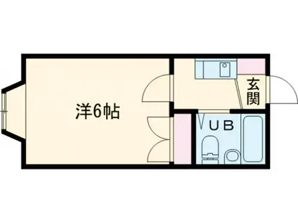 マドカハイツアオイ1(1K/2階)の間取り写真