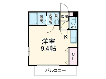 GRACE HILLS(ワンルーム/3階)の間取り写真