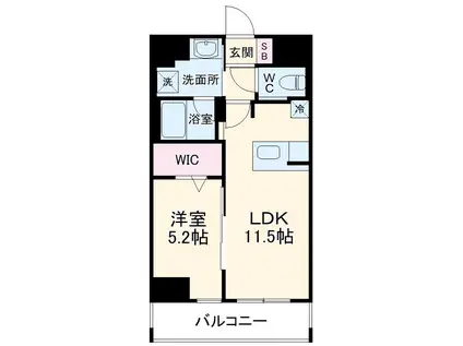 アリエッタNAGOYA(1LDK/7階)の間取り写真