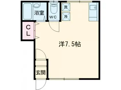 パインヒル11(ワンルーム/1階)の間取り写真
