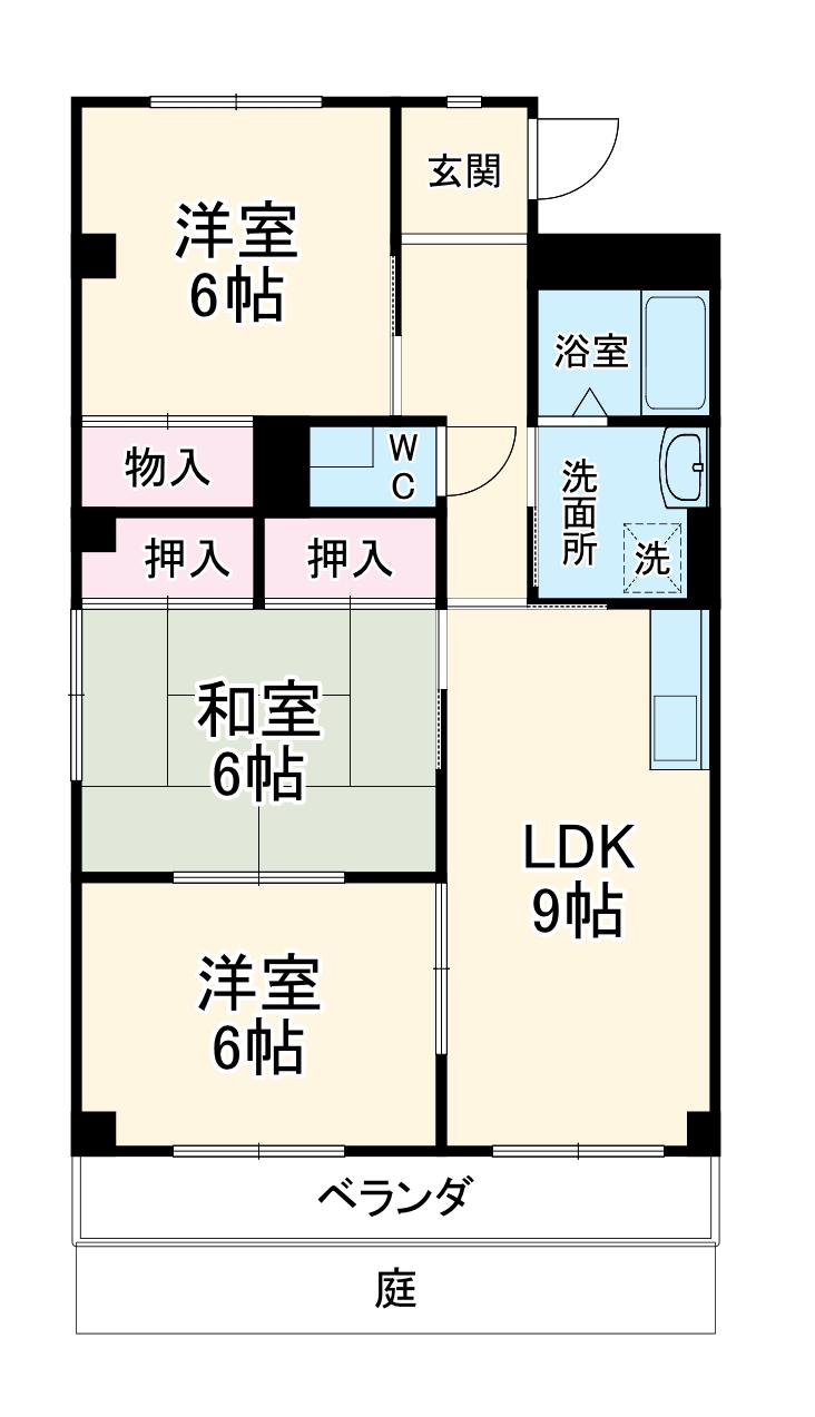 メゾン晃梅(3LDK/1階)の間取り写真