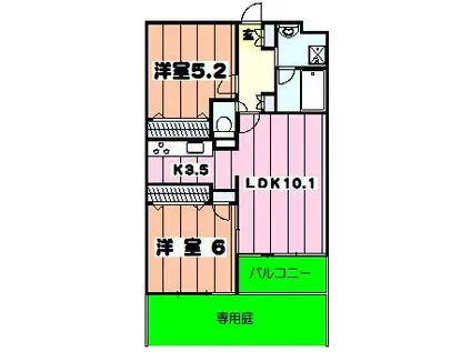 ルシルエスパシオ(1SLDK/1階)の間取り写真