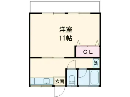 シャトレ綾瀬(1K/2階)の間取り写真