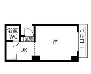プレスイン名駅南(ワンルーム/4階)の間取り写真