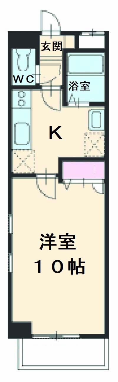 プラーチド Ⅱ(1K/1階)の間取り写真