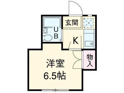 パールハイツ(1K/1階)の間取り写真