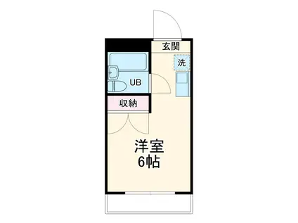 AIR FORCE1(ワンルーム/3階)の間取り写真