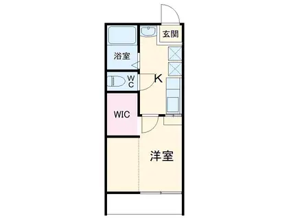 ティアラ緑が丘Ⅲ(1K/1階)の間取り写真