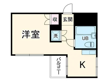 晴嵐マンション(1K/3階)の間取り写真