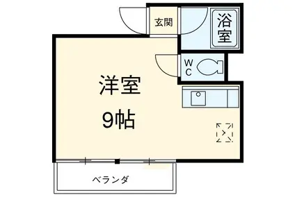 メゾン三越(ワンルーム/4階)の間取り写真