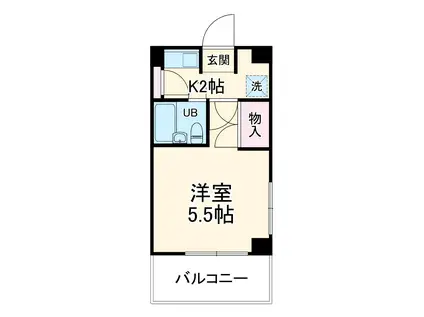 湘南金沢文庫ハイツ(1K/3階)の間取り写真