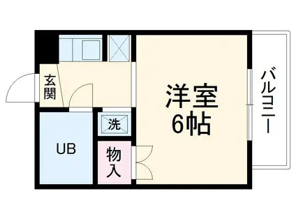 GREEN BOX HIRAI(ワンルーム/1階)の間取り写真