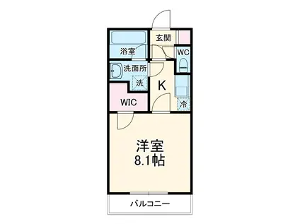 グーフォ(1K/2階)の間取り写真