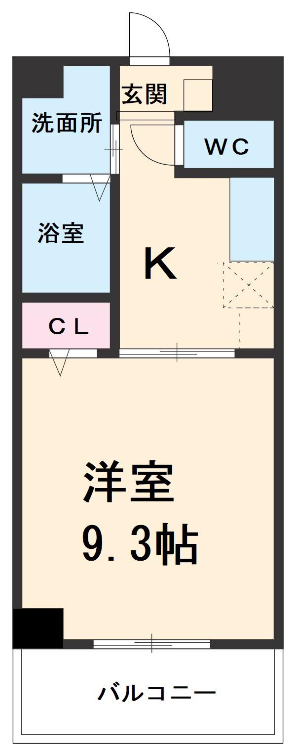 ラトリシエール(1DK/2階)の間取り写真