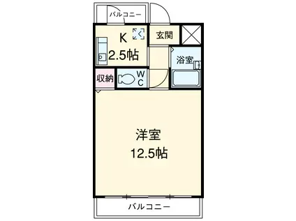 メゾン・ド・カルティエ(1K/3階)の間取り写真