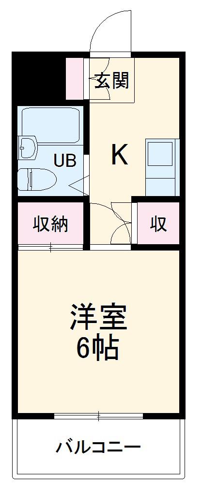 リヴェール近藤(1K/2階)の間取り写真