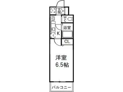 プレサンス名古屋STATIONアブソリュート(ワンルーム/7階)の間取り写真