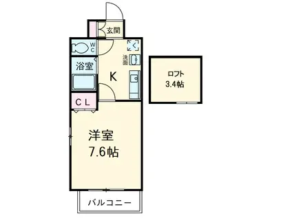プレサンス名古屋駅前アクシス(1K/8階)の間取り写真