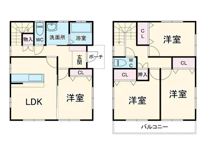 横浜線 橋本駅(神奈川) 徒歩25分 2階建 築12年(4LDK)の間取り写真