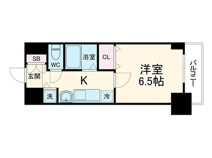 プレサンス 名古屋STATIONアライブ(1K/2階)の間取り写真