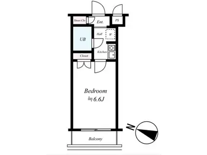 サンテミリオン世田谷上野毛(1K/7階)の間取り写真