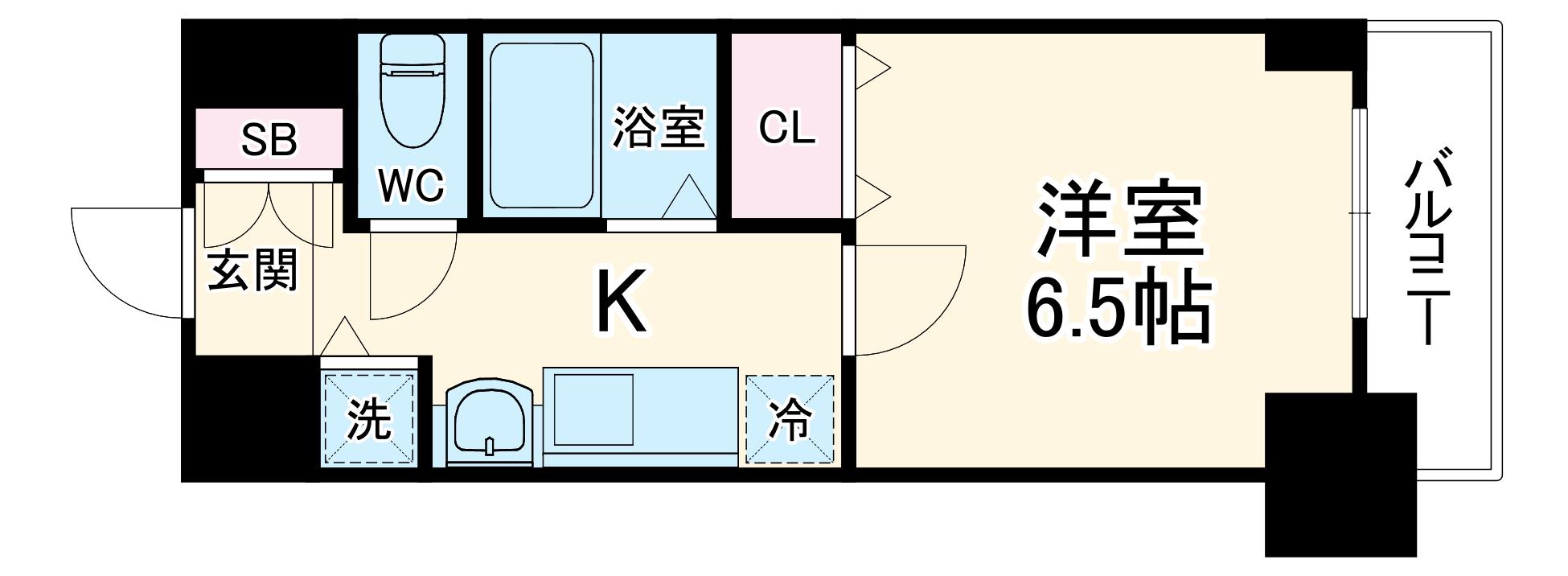 プレサンス 名古屋STATIONアライブ(1K/8階)の間取り写真