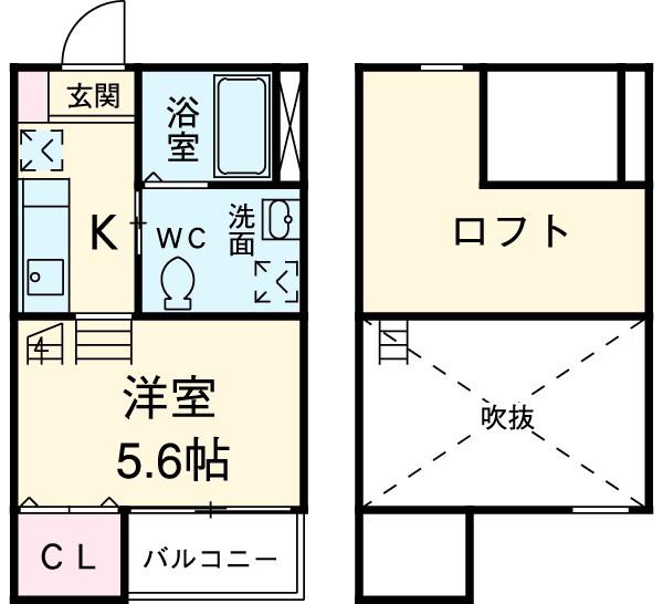 MSTOMORROW(1K/2階)の間取り写真