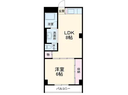 COURT本陣(1LDK/4階)の間取り写真