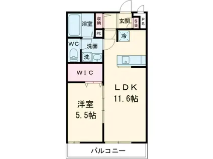 リブリ・YAMATO(1LDK/2階)の間取り写真