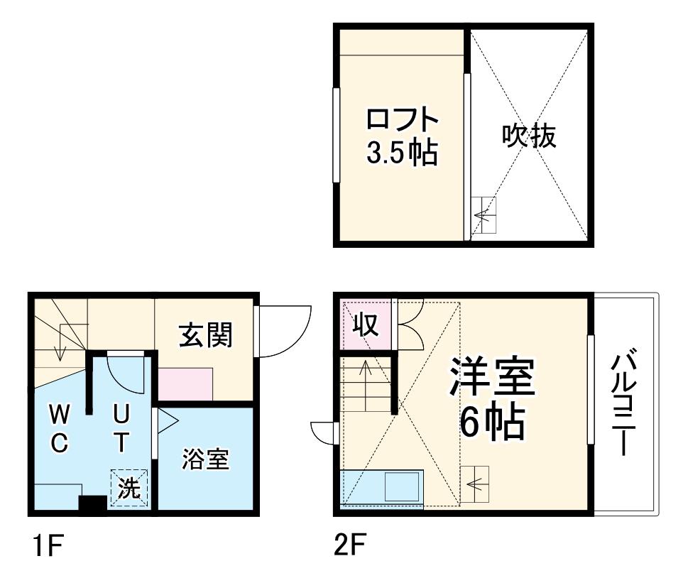 BROWNS(1K)の間取り写真