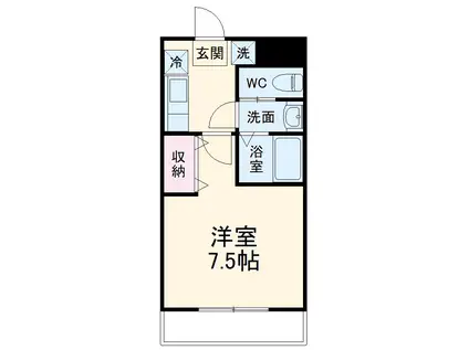 エクセルシア(1K/1階)の間取り写真