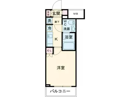 リヴシティ綾瀬ウエスト(1K/3階)の間取り写真