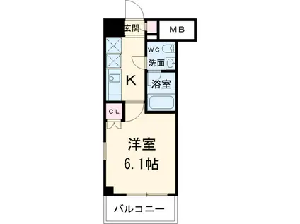 リヴシティ綾瀬ウエスト(1K/4階)の間取り写真