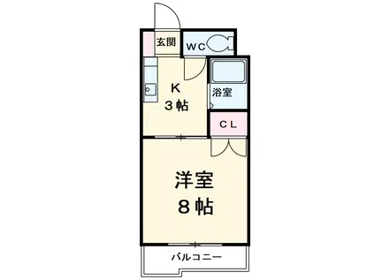 サンライズマンション(1K/4階)の間取り写真