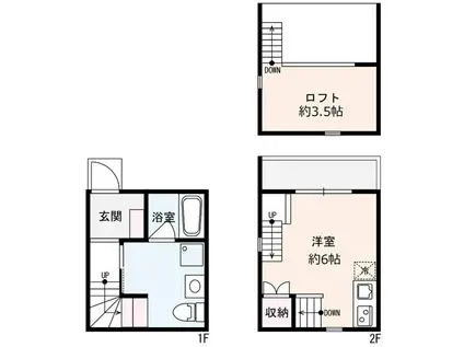 エクセルシアK−Ⅱ(ワンルーム)の間取り写真