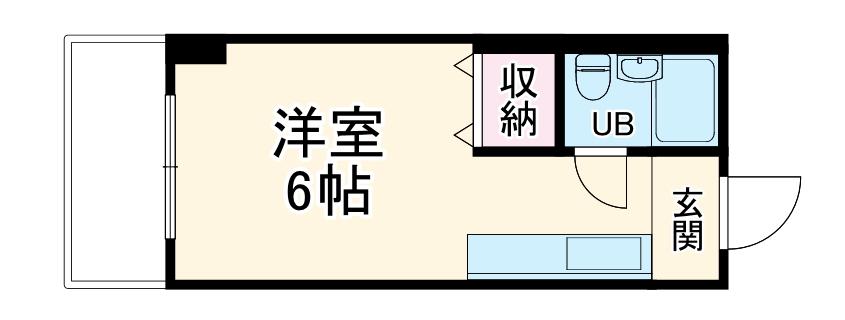 アドラシオン橋本(ワンルーム/6階)の間取り写真