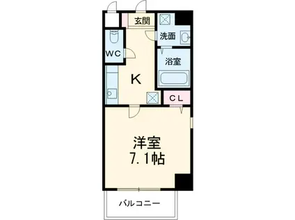 Z・R名駅(1K/3階)の間取り写真